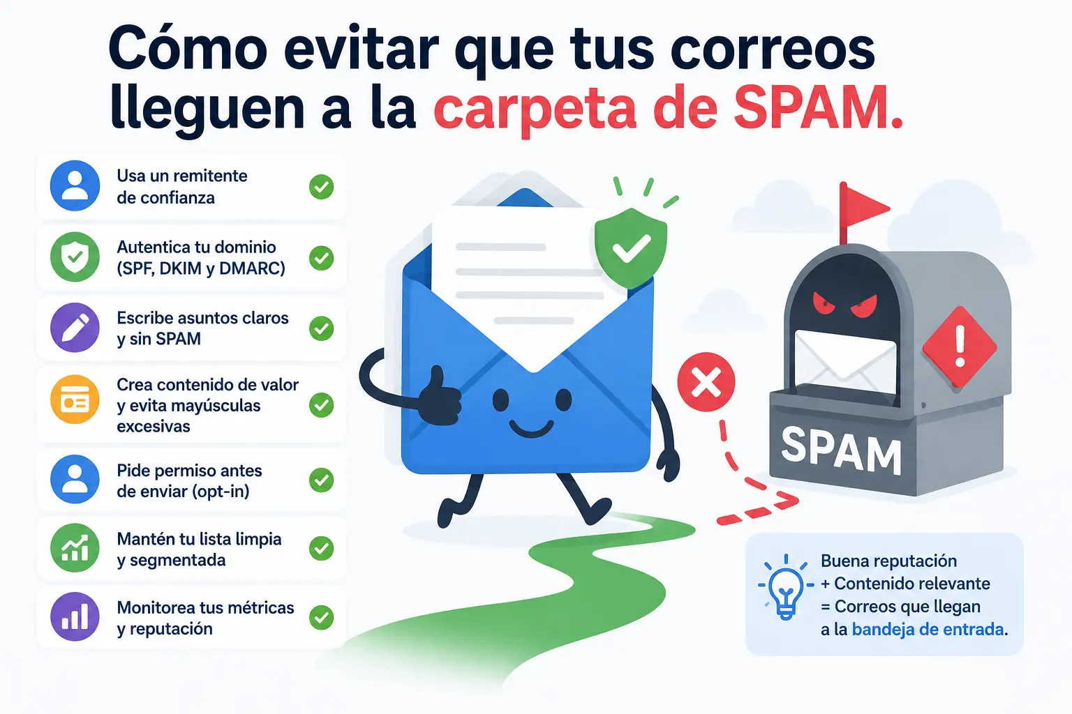 Cómo evitar que tus correos lleguen a la carpeta de SPAM.