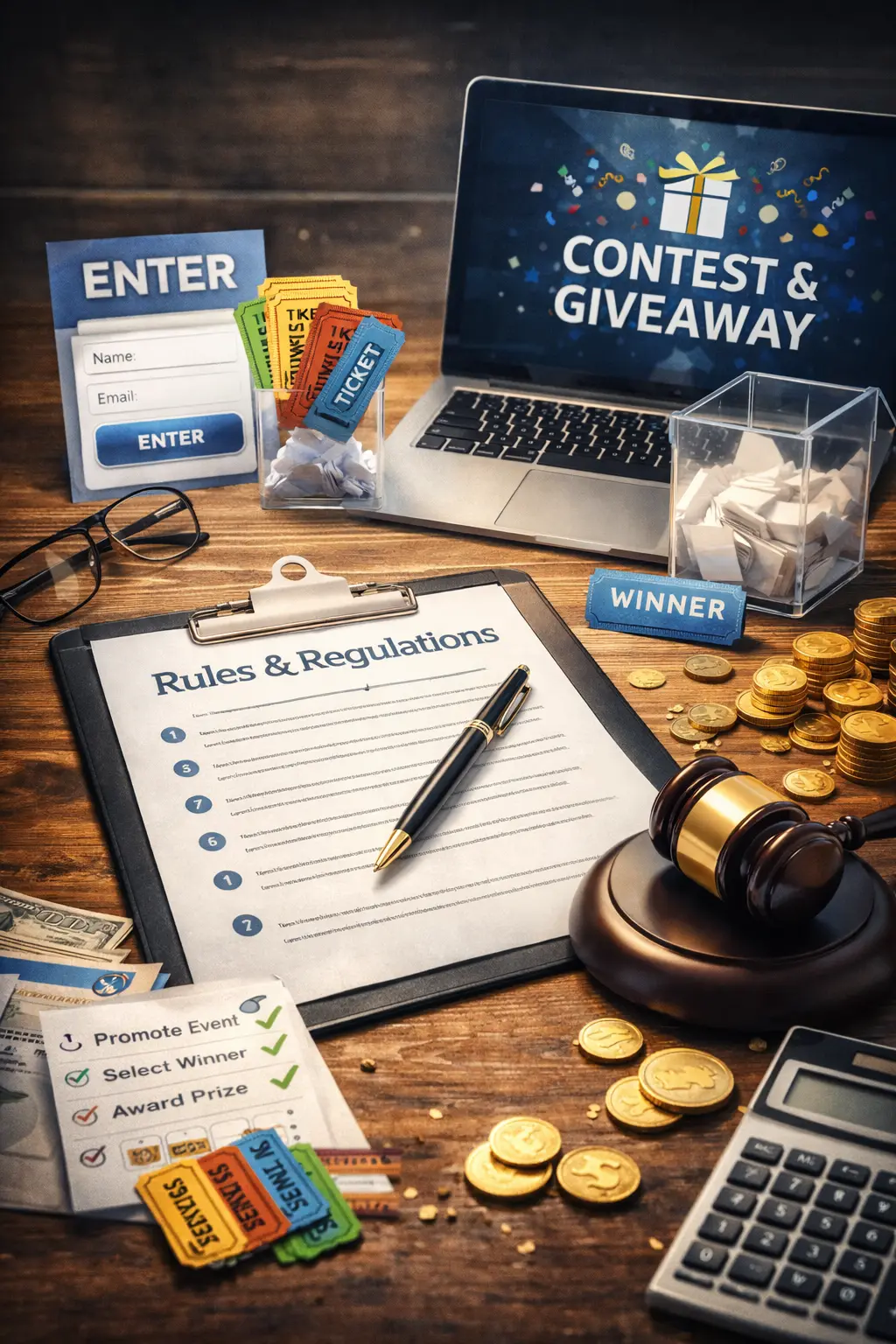 Guía para realizar concursos y sorteos legales y efectivos.
