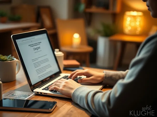 Persona escribiendo un artículo en un blog.