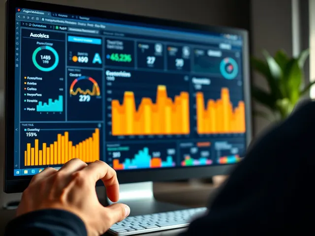 Tablero de marketing digital con análisis y estadísticas
