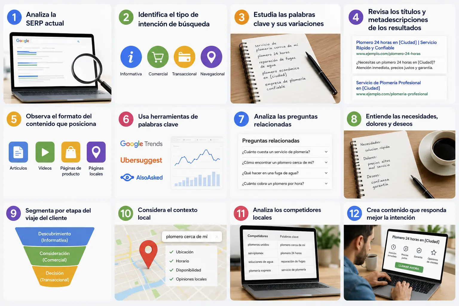 12 Estrategias clave para entender la intención de búsqueda del usuario para dominar tu mercado local