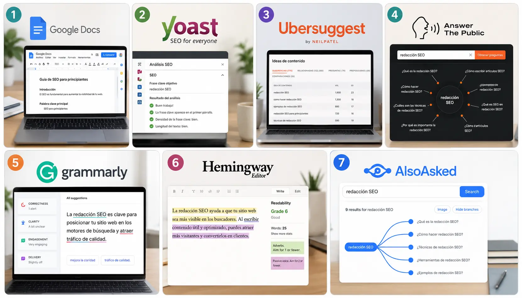 7 Herramientas gratuitas para redactar textos optimizados para SEO y duplicar tus conversiones